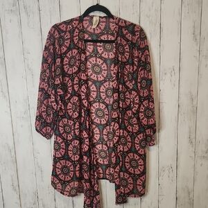 🎅Lara Pink Patterned Women's Kimono L/XL